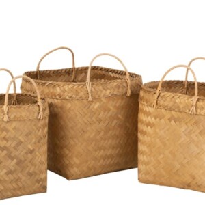 PANIER EN BAMBOU CARRÉ