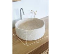 VASQUE RONDE FLOWER EN MARBRE