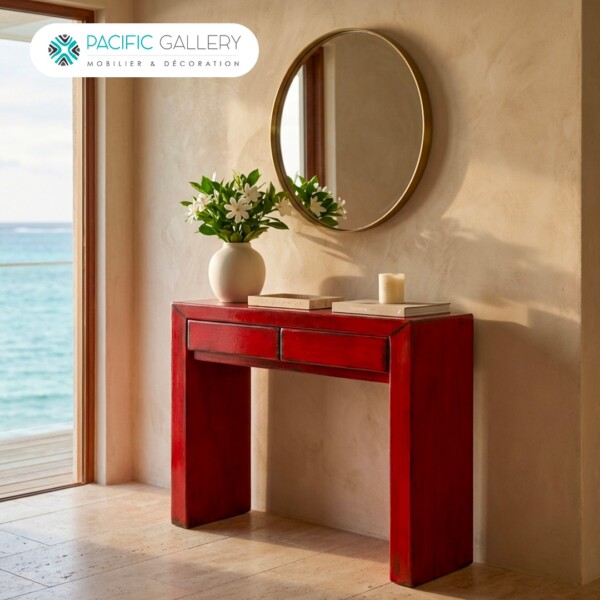 CONSOLE RUSTIQUE MINIMALISTE 90CM