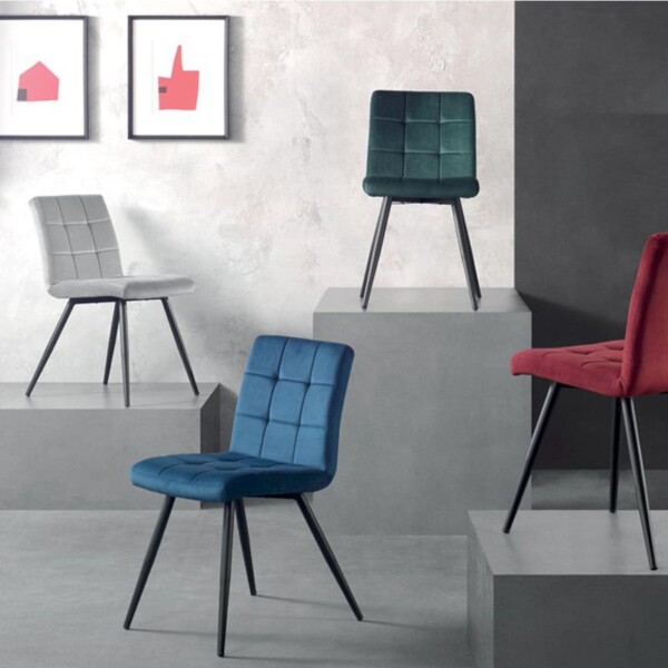 CHAISE FRANKLIN BLEU PÉTROLE