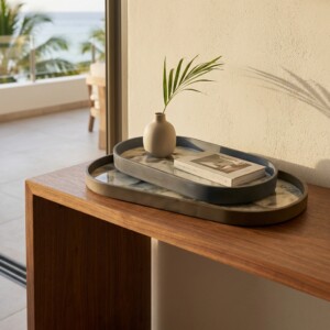 PLATEAU EN RÉSINE ROSS PETIT FORMAT