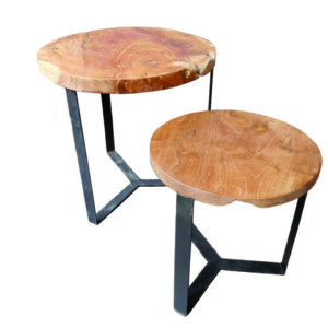 SET DE 2 TABLES GIGOGNE EN TECK