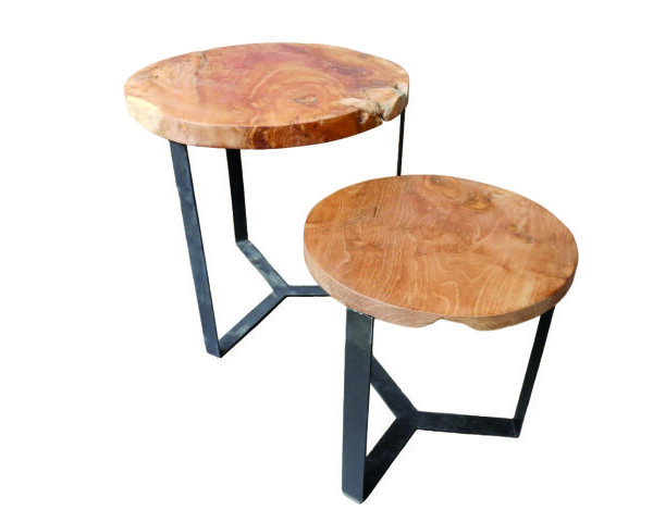 SET DE 2 TABLES GIGOGNE EN TECK