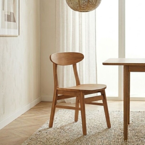 CHAISE EN TECK VERNIE