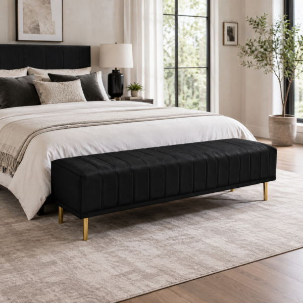 BANC TISSU NOIR
