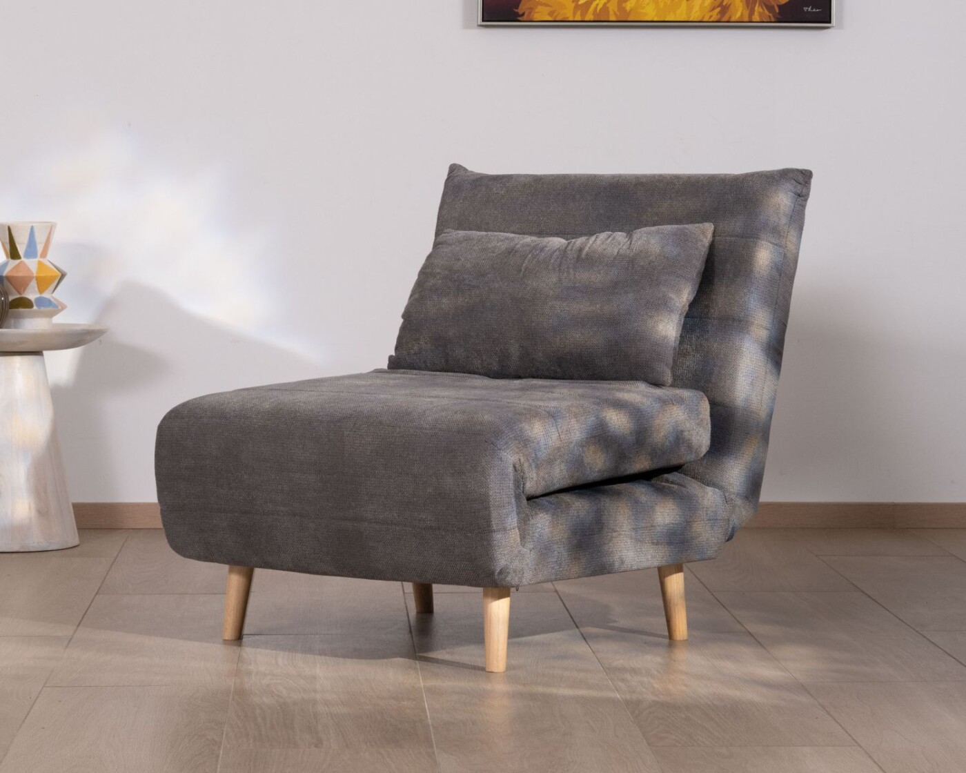 FAUTEUIL CONVERTIBLE FOLDA GRIS