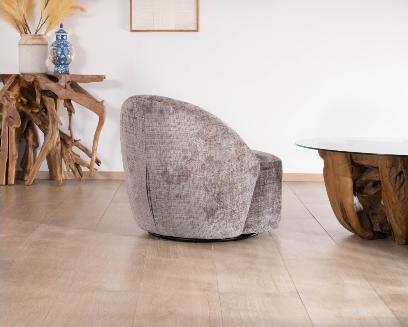FAUTEUIL PIVOTANT MARILYN GRIS – Image 2