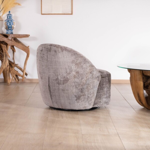 FAUTEUIL PIVOTANT MARILYN GRIS