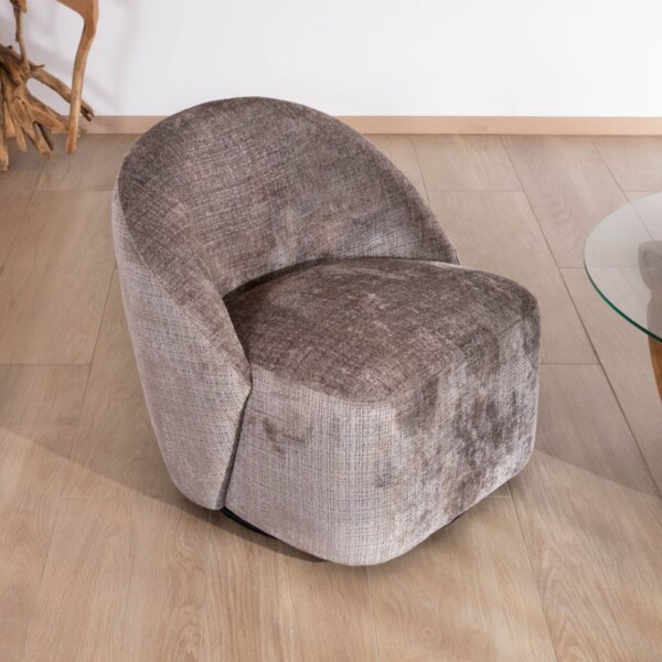 FAUTEUIL PIVOTANT MARILYN GRIS